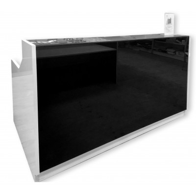 Image for ROMA RECEPTION COUNTER 1800 X 840 X 1150MM WHITE/BLACK from Margaret River Office Products Depot