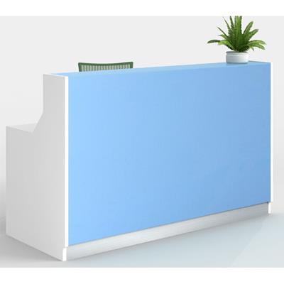 Image for ROMA RECEPTION COUNTER 1800 X 840 X 1150MM WHITE/BLUE from MOE Office Products Depot Mackay & Whitsundays