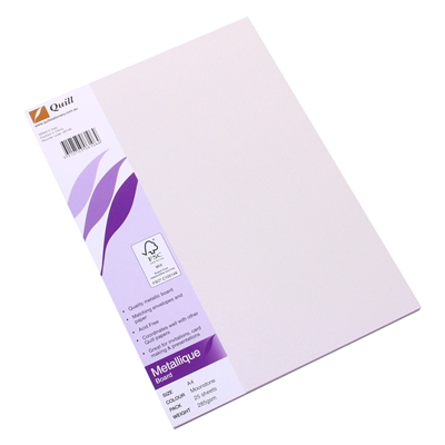 Image for QUILL METALLIQUE BOARD 285GSM A4 MOONSTONE PACK 25 from Barkers Rubber Stamps & Office Products Depot