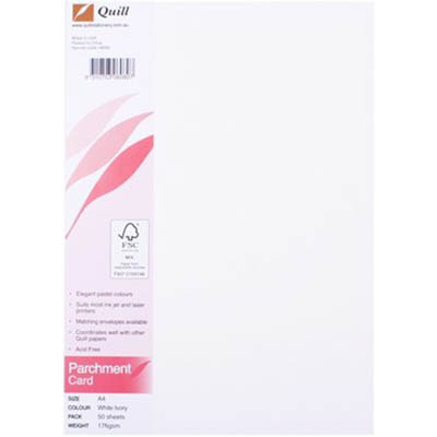 Image for QUILL PARCHMENT PAPER 90GSM A4 WHITE IVORY PACK 100 from Total Supplies Pty Ltd