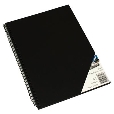 Image for QUILL VISUAL ART DIARY 110GSM 90 PAGE A4 PP BLACK from MOE Office Products Depot Mackay & Whitsundays