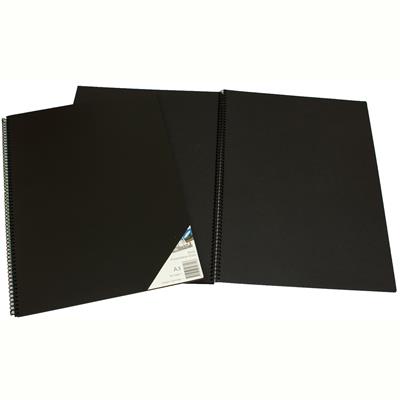 Image for QUILL VISUAL ART DIARY 110GSM 90 PAGE A3 PP BLACK from Total Supplies Pty Ltd