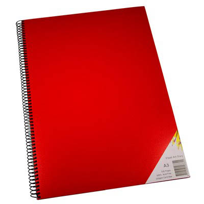Image for QUILL VISUAL ART DIARY 110GSM 120 PAGE A3 PP RED from Albany Office Products Depot