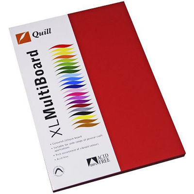 Image for QUILL COLOURED A4 COPY PAPER 80GSM RED PACK 100 SHEETS from Ross Office Supplies Office Products Depot