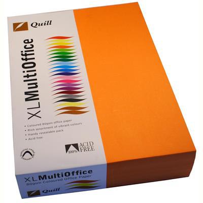Image for QUILL COLOURED A4 COPY PAPER 80GSM ORANGE PACK 500 SHEETS from MOE Office Products Depot Mackay & Whitsundays