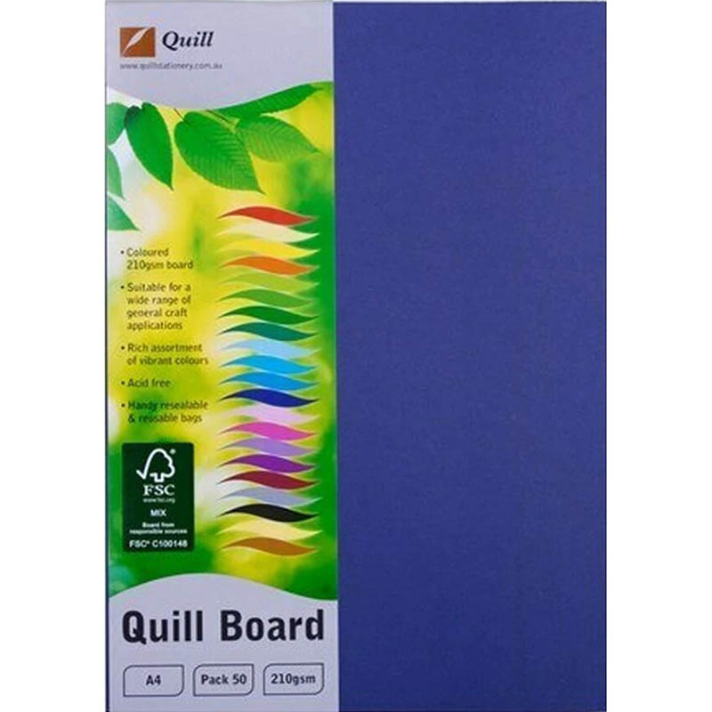 Image for QUILL XL MULTIBOARD 210GSM A4 ROYAL BLUE PACK 50 from Office Products Depot Gold Coast
