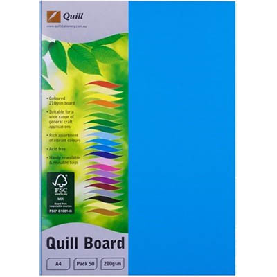 Image for QUILL XL MULTIBOARD 210GSM A4 MARINE BLUE PACK 50 from Margaret River Office Products Depot