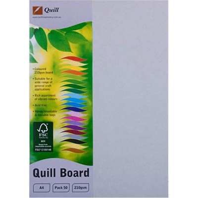 Image for QUILL XL MULTIBOARD 210GSM A4 GREY PACK 50 from Total Supplies Pty Ltd