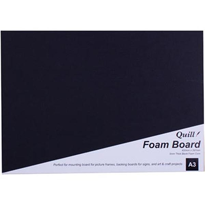 Image for QUILL FOAM BOARD 5MM A3 BLACK from Total Supplies Pty Ltd