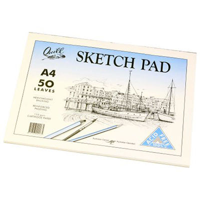 Image for QUILL SKETCH PAD 110GSM 100 PAGE A4 WHITE from Margaret River Office Products Depot