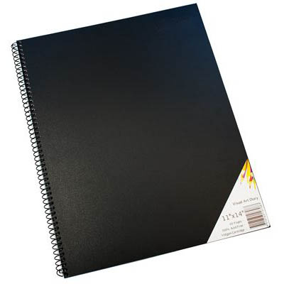 Image for QUILL VISUAL ART DIARY 110GSM 120 PAGE 11 X 14INCHES BLACK from Total Supplies Pty Ltd