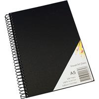 quill visual art diary 110gsm 120 page a5 pp black