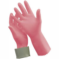 oates silver lined rubber gloves size 10 pink