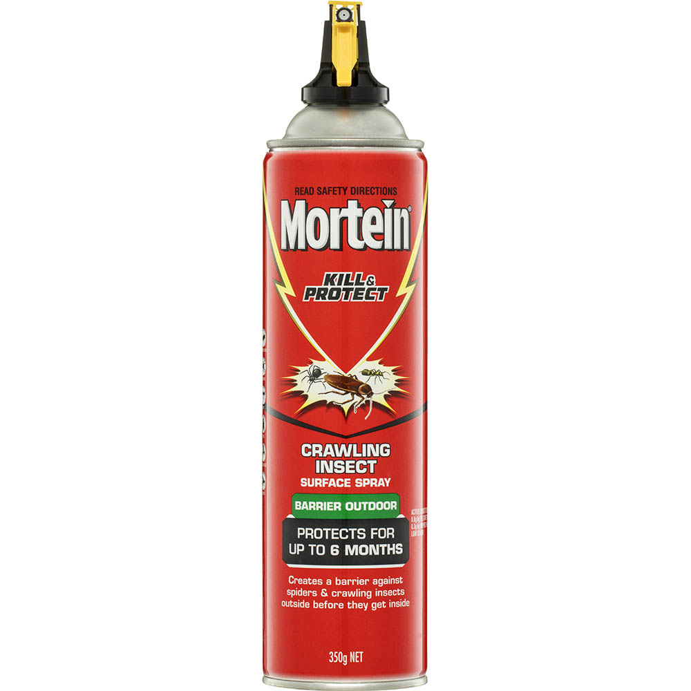 Image for MORTEIN KILL AND PROTECT CRAWLING INSECT SURFACE SPRAY BARRIER OUTDOOR 350G from Total Supplies Pty Ltd