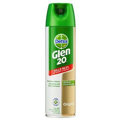 Image for GLEN 20 DISINFECTANT SPRAY ORIGINAL SCENT 175G from MOE Office Products Depot Mackay & Whitsundays
