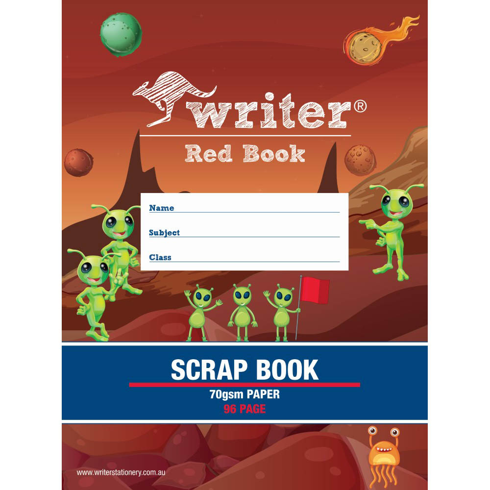 Image for WRITER SCRAPBOOK 70GSM 96 PAGE 330 X 240MM RED from Albany Office Products Depot