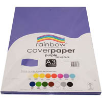 rainbow cover paper 125gsm a3 purple pack 100