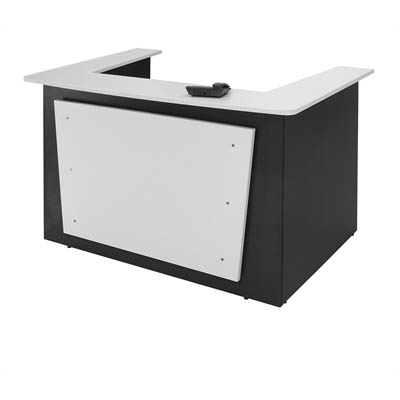 Image for OXLEY RECEPTION COUNTER 1800 X 1160 X 1090MM WHITE/IRONSTONE from Barkers Rubber Stamps & Office Products Depot