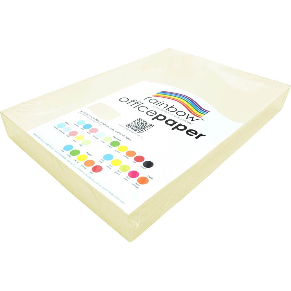 Image for RAINBOW COLOURED A3 COPY PAPER 80GSM 500 SHEETS IVORY from Office Products Depot