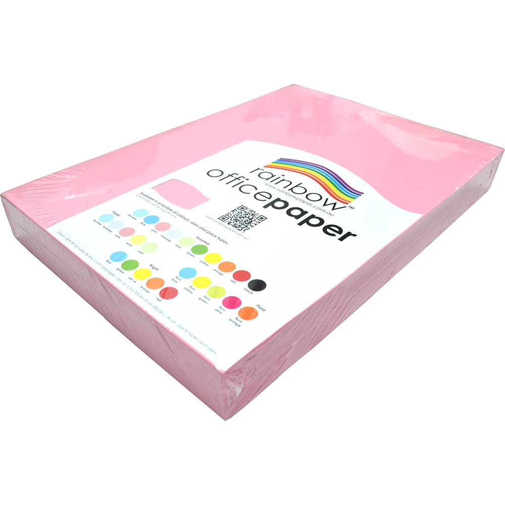 Image for RAINBOW COLOURED A3 COPY PAPER 80GSM 500 SHEETS PINK from Office Products Depot