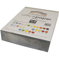 rainbow coloured a4 copy paper 80gsm 500 sheets platinum grey