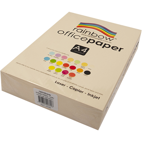 Image for RAINBOW COLOURED A4 COPY PAPER 80GSM 500 SHEETS IVORY from Total Supplies Pty Ltd