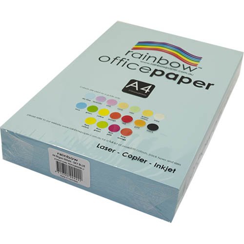Image for RAINBOW COLOURED A4 COPY PAPER 80GSM 500 SHEETS SKY BLUE from MOE Office Products Depot Mackay & Whitsundays