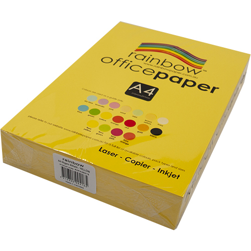 Image for RAINBOW COLOURED A4 COPY PAPER 80GSM 500 SHEETS YELLOW from Office Business Office Products Depot