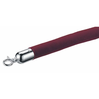 Image for Q NYLON ROPE 25MM CHROME SNAP ENDS 1.5M RED from MOE Office Products Depot Mackay & Whitsundays
