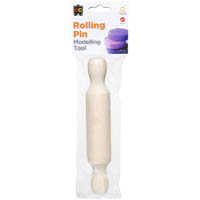 educational colours wooden rolling pin 225mm