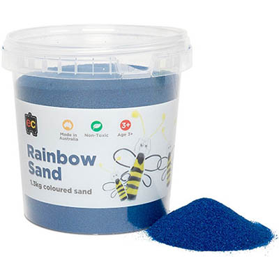 Image for EDUCATIONAL COLOURS RAINBOW SAND 1.3KG JAR BLUE from Ross Office Supplies Office Products Depot