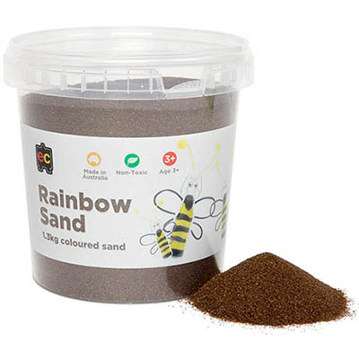 Image for EDUCATIONAL COLOURS RAINBOW SAND 1.3KG JAR CHOCOLATE BROWN from Office Products Depot Gold Coast