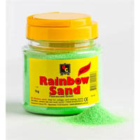 educational colours rainbow sand 1.3kg jar fluorescent green