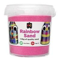 educational colours rainbow sand 1.3kg jar pink
