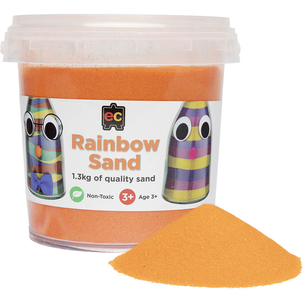 Image for EDUCATIONAL COLOURS RAINBOW SAND 1.3KG JAR ORANGE from Margaret River Office Products Depot