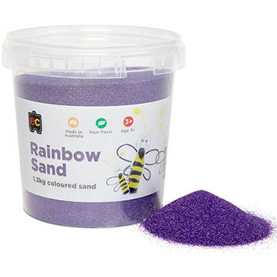 Image for EDUCATIONAL COLOURS RAINBOW SAND 1.3KG JAR PURPLE from Ross Office Supplies Office Products Depot