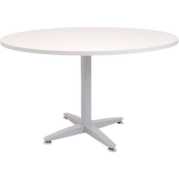 Image for RAPID SPAN 4 STAR ROUND TABLE 1200MM NATURAL WHITE/SILVER from Office Products Depot