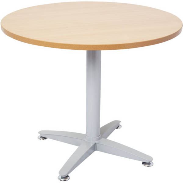 Image for RAPID SPAN 4 STAR ROUND TABLE 900MM BEECH/SILVER from Office Products Depot