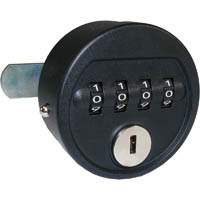 steelco cm-17 round combination locker padlock black