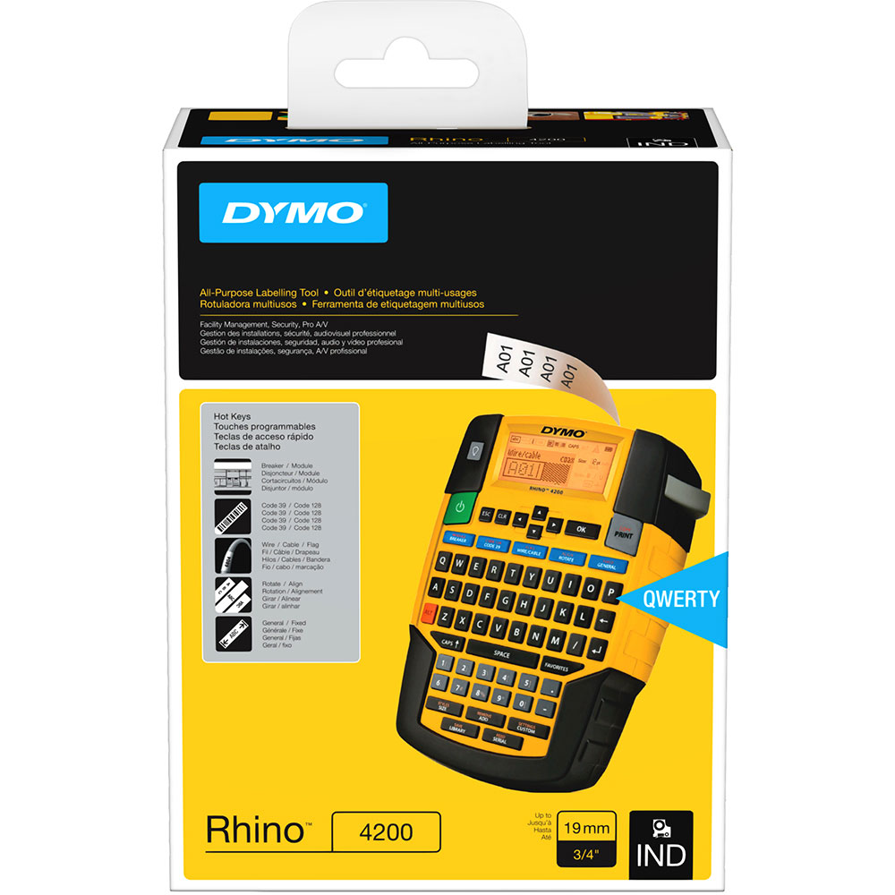 Image for DYMO 4200 RHINO INDUSTRIAL LABEL MAKER from MOE Office Products Depot Mackay & Whitsundays