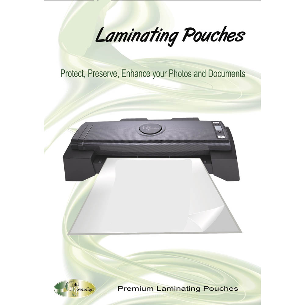 Image for GOLD SOVEREIGN LAMINATING POUCH POSTCARD 150 MICRON 100 X 146MM CLEAR BOX 100 from Office Products Depot Gold Coast