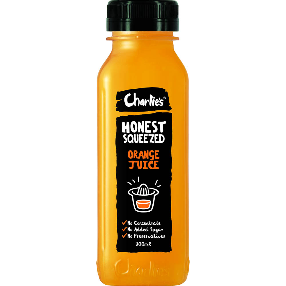 Image for CHARLIES ORANGE JUICE PET 300ML CARTON 12 from MOE Office Products Depot Mackay & Whitsundays