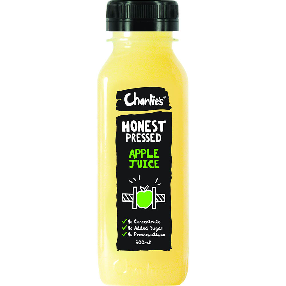 Image for CHARLIES APPLE JUICE PET 300ML CARTON 12 from MOE Office Products Depot Mackay & Whitsundays