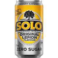 solo original lemon zero sugar can 375ml pack 10