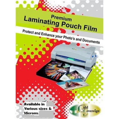 Image for GOLD SOVEREIGN SELF ADHESIVE LAMINATING POUCH 80 MICRON A4 CLEAR PACK 100 from OFFICEPLANET OFFICE PRODUCTS DEPOT