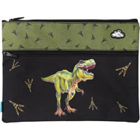 spencil twin zip pencil case a4 dinosaur discovery