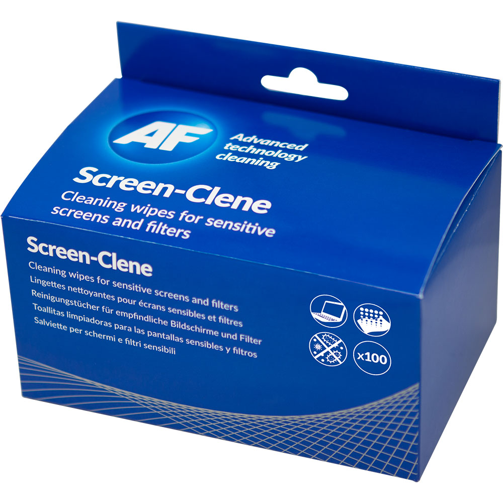 Image for AF SCREEN-CLENE SCREEN CLEANING WIPES BOX 100 from OFFICEPLANET OFFICE PRODUCTS DEPOT