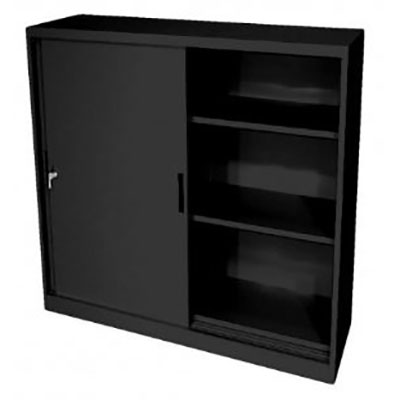 Image for STEELCO SLIDING DOOR CABINET 2 SHELVES 1015 X 914 X 465MM GRAPHITE RIPPLE from Office Products Depot Gold Coast