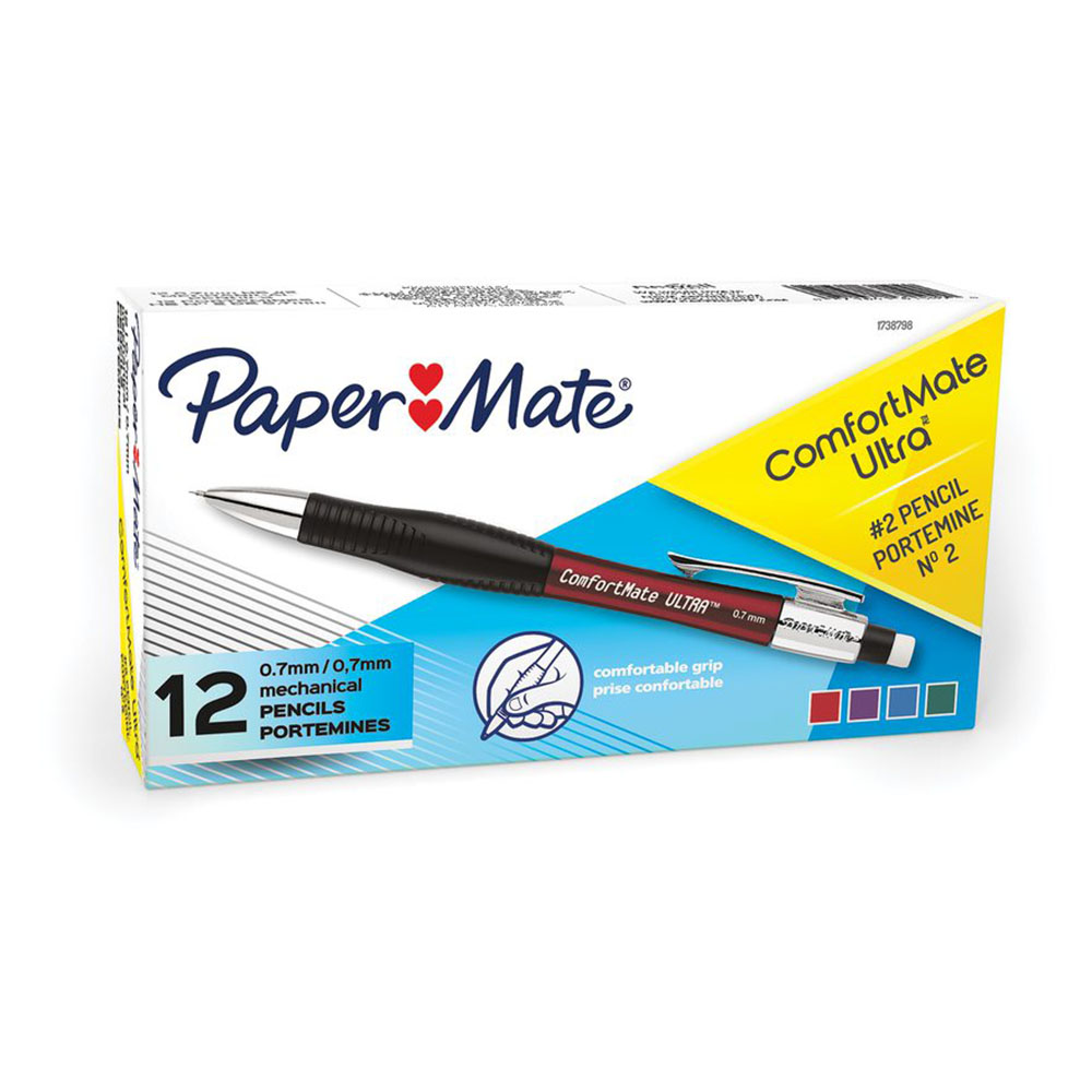 Image for PAPERMATE COMFORTMATE ULTRA MECHANICAL PENCIL 0.7MM ASSORTED BOX 12 from Total Supplies Pty Ltd