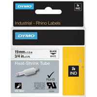 dymo sd18057 rhino industrial heat shrink tubing 19mm black on white
